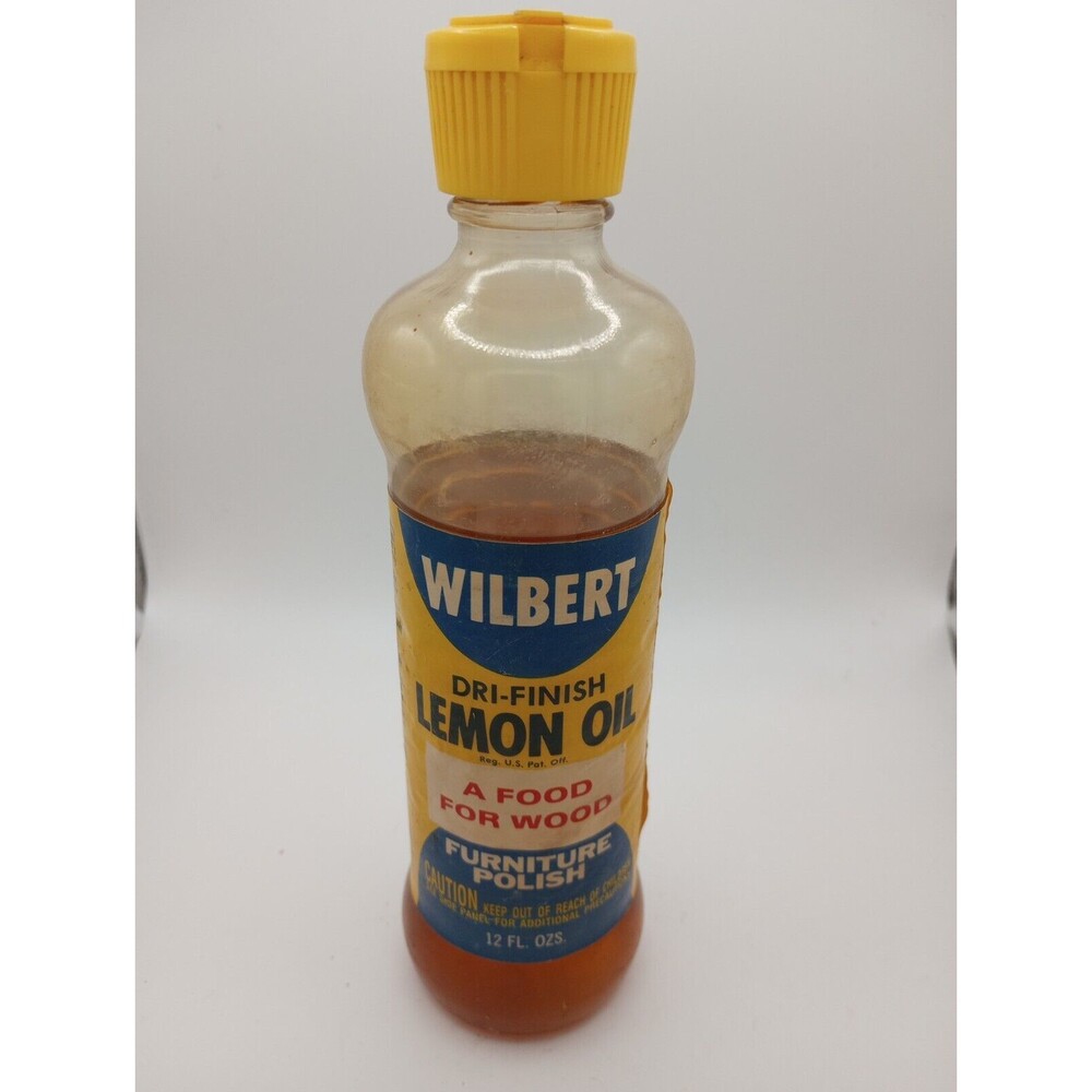 Vintage Wilbert Dri-Finish Lemon Oil A Food For Wood Furniture Polish  5 Oz